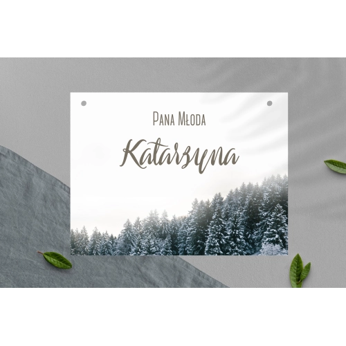 Zawieszka na krzesła - Prostokątna Forest - Motyw 4