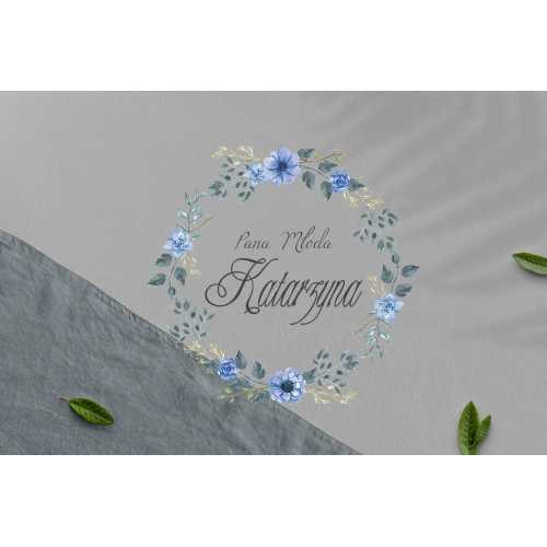 Zawieszka na krzesła - Prostokątna Akwarelowe Wianki Motyw 1