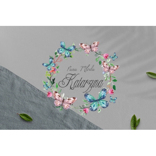 Zawieszka na krzesła - Prostokątna Akwarelowe Wianki Motyw 3