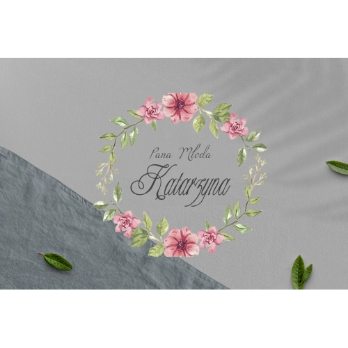 Zawieszka na krzesła - Prostokątna Akwarelowe Wianki Motyw 6