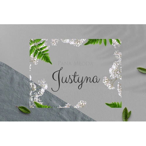 Zawieszka na krzesła - Prostokątna Soft Motyw 2