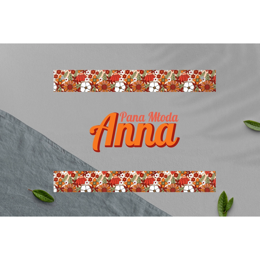 Zawieszka na krzesła - Prostokątna Retro Style Motyw 3