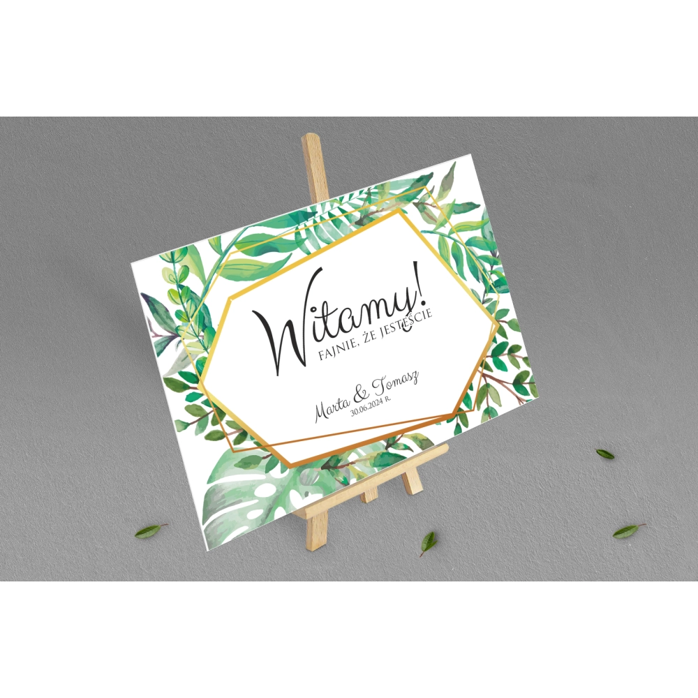 Tablica Powitalna - Flowers & Frame Motyw 2