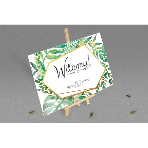 Tablica Powitalna - Flowers & Frame Motyw 2