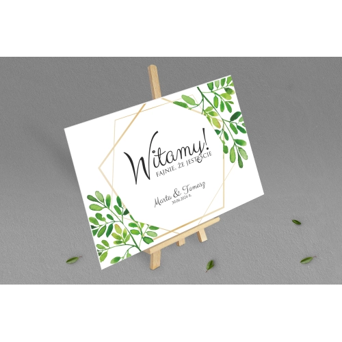 Tablica Powitalna - Flowers & Frame Motyw 3