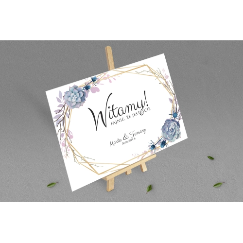 Tablica Powitalna - Flowers & Frame Motyw 6