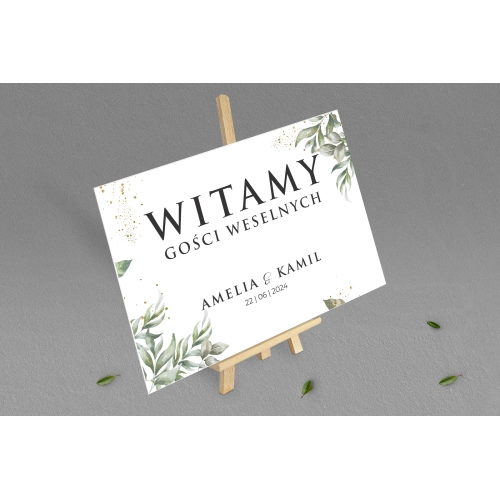 Tablica Powitalna - Leaves Motyw 1