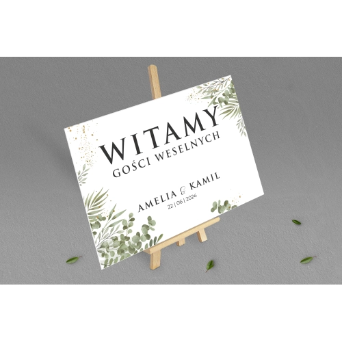 Tablica Powitalna - Leaves Motyw 2