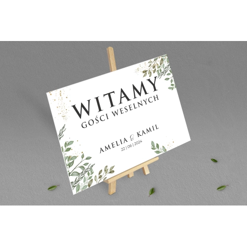 Tablica Powitalna - Leaves Motyw 3