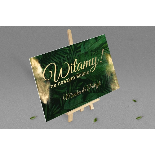 Tablica Powitalna - Greenery - Motyw 2