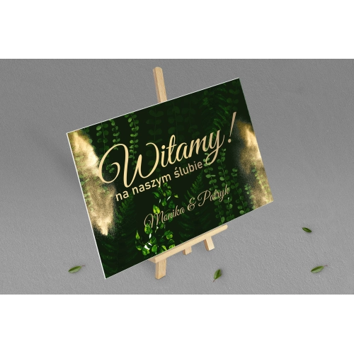 Tablica Powitalna - Greenery - Motyw 3
