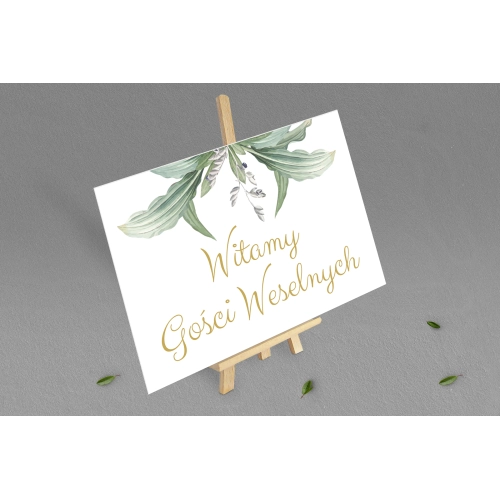 Tablica Powitalna - Liście Motyw 1