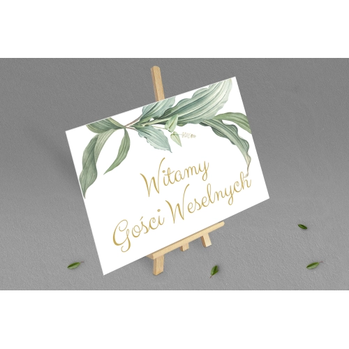 Tablica Powitalna - Liście Motyw 3