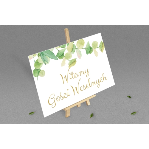 Tablica Powitalna - Liście Motyw 4