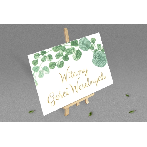 Tablica Powitalna - Liście Motyw 5