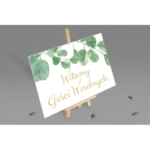 Tablica Powitalna - Liście Motyw 6