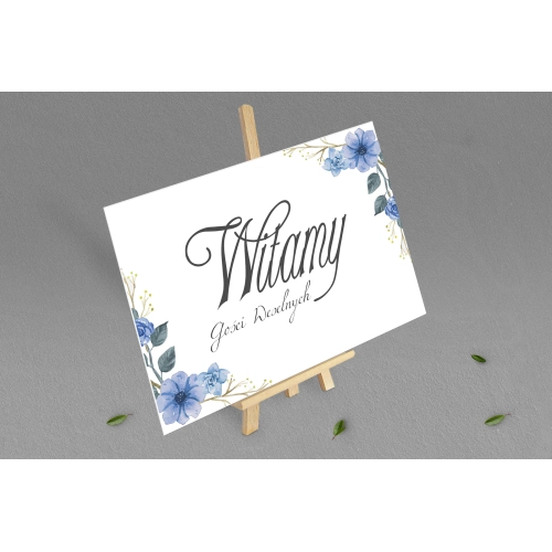 Tablica Powitalna - Akwarelowe Wianki Motyw 1