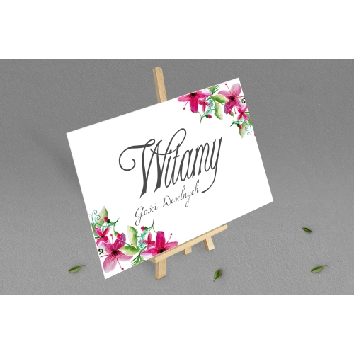 Tablica Powitalna - Akwarelowe Wianki Motyw 2