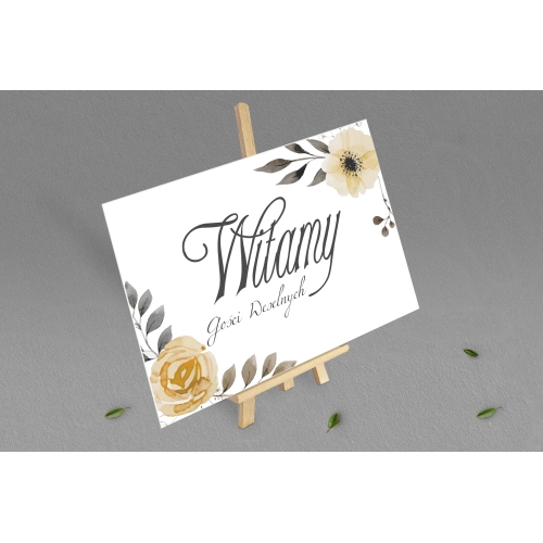 Tablica Powitalna - Akwarelowe Wianki Motyw 4