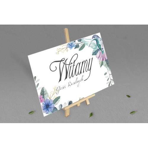 Tablica Powitalna - Akwarelowe Wianki Motyw 8