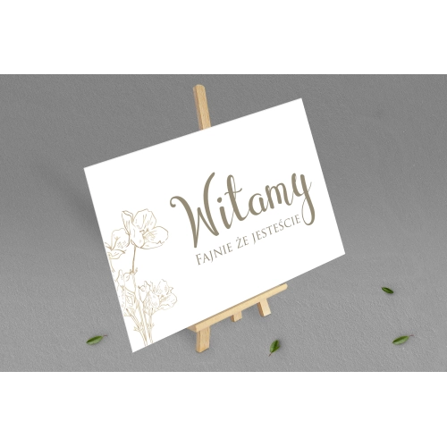 Tablica Powitalna -Fiori Motyw 3