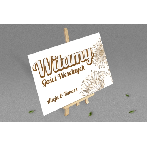 Tablica Powitalna - Sunflowers Motyw 3