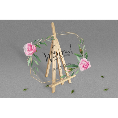 Tablica Powitalna - Flowers & Frame Motyw 4