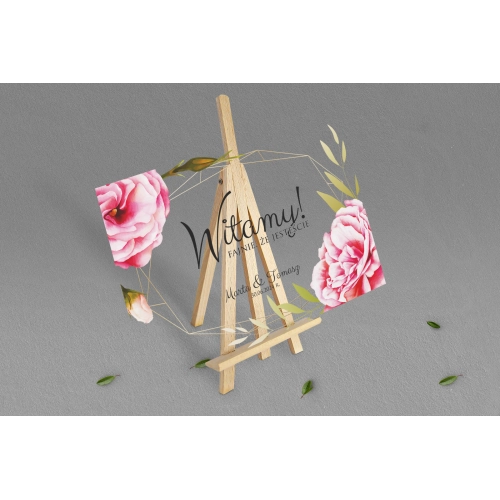 Tablica Powitalna - Flowers & Frame Motyw 5