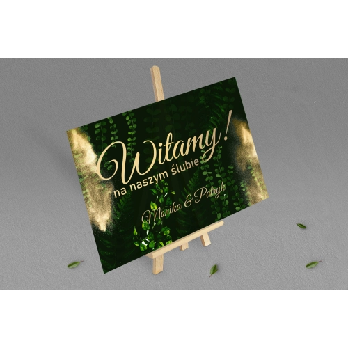 Tablica Powitalna - Greenery - Motyw 3