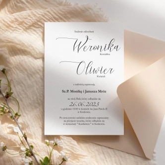 Zaproszenia ślubne Minimalistyczne - Motyw 1