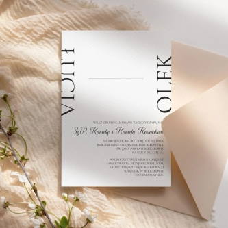 Zaproszenia ślubne Minimalistyczne - Motyw 5