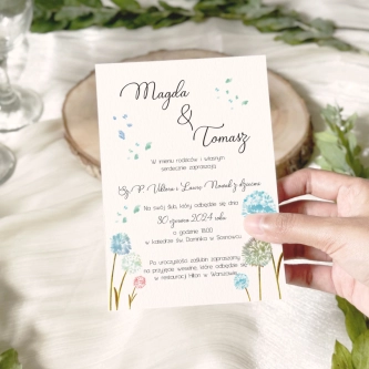 Zaproszenia ślubne Biały Czas - Motyw 4
