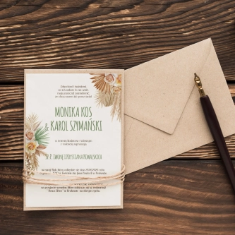 Zaproszenia ślubne Boho - Motyw 1