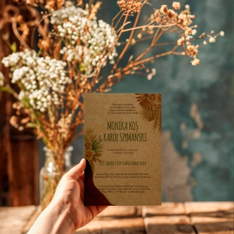 Zaproszenia ślubne Boho - Motyw 2