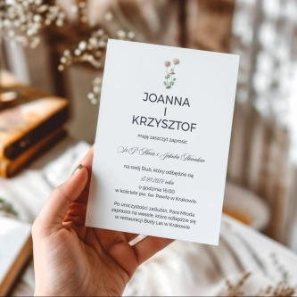 Zaproszenia ślubne Botanic - Motyw 1