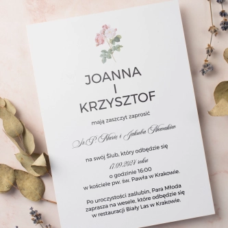 Zaproszenia ślubne Botanic - Motyw 3