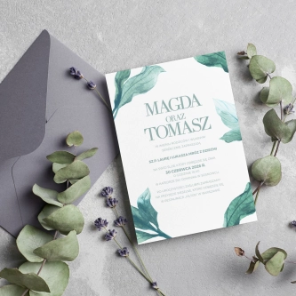 Zaproszenia ślubne Eukaliptus - Motyw 3