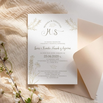 Zaproszenia ślubne Fiori - Motyw 1