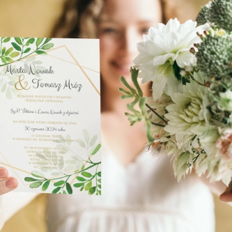 Zaproszenia ślubne Flowers & Frame - Motyw 3