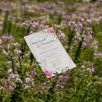Zaproszenia ślubne Flowers & Frame - Motyw 4