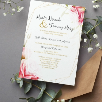 Zaproszenia ślubne Flowers & Frame - Motyw 5