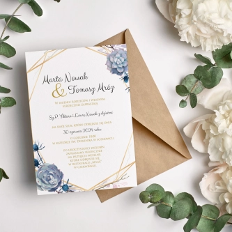 Zaproszenia ślubne Flowers & Frame - Motyw 6