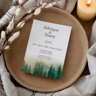 Zaproszenia ślubne Forest - Motyw 1
