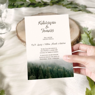 Zaproszenia ślubne Forest - Motyw 2