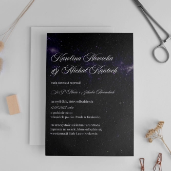 Zaproszenia ślubne Galaxy - Motyw 2