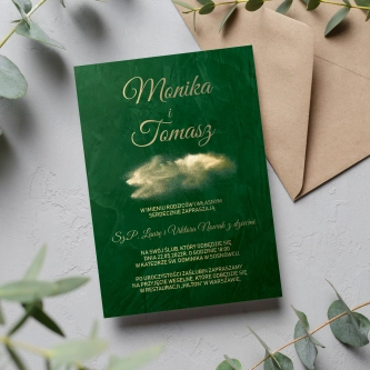 Zaproszenia ślubne Greenery- Motyw1