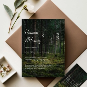 Zaproszenia ślubne Las - Motyw 1