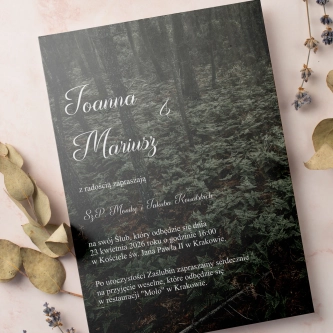 Zaproszenia ślubne Las - Motyw 3