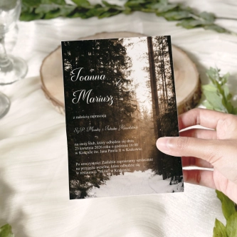 Zaproszenia ślubne Las - Motyw 4