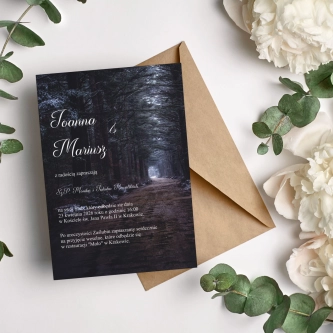 Zaproszenia ślubne Las - Motyw 5